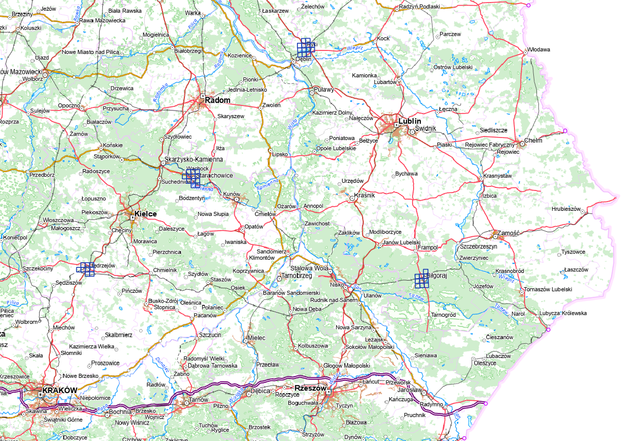 Ilustracja przedstawia zrzut ekranu z zasięgiem nowo przyjętych danych