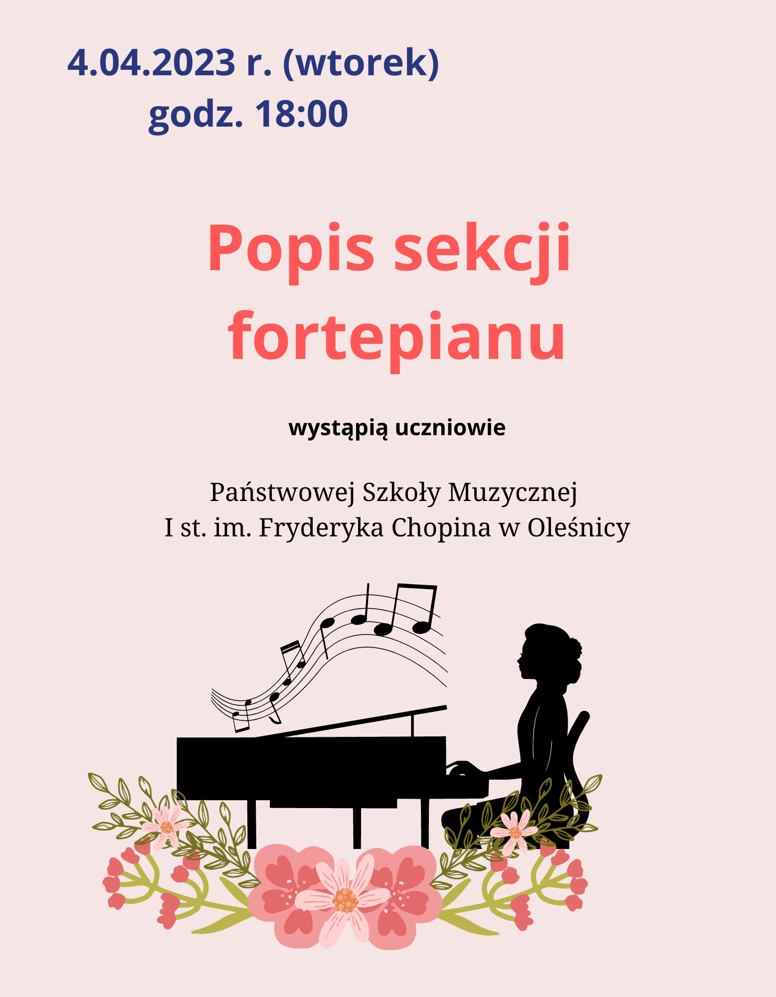 popis sekcji fortepianu termin 4.04.2023 r. 