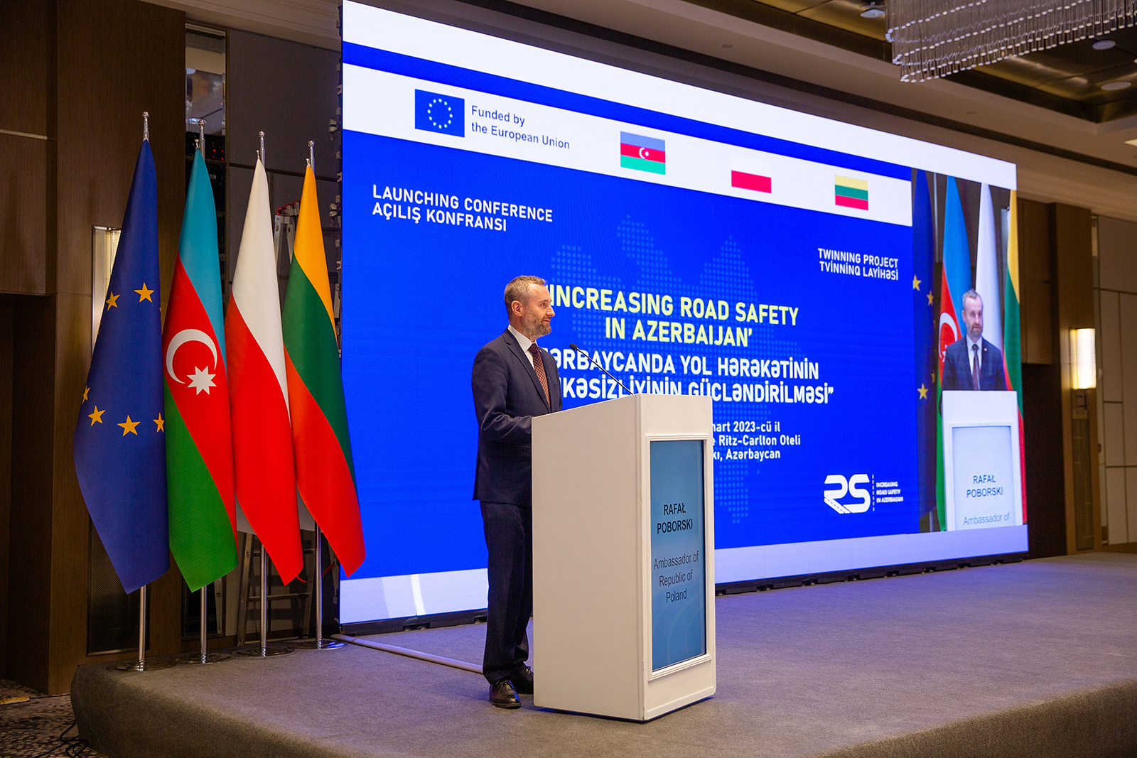 Spotkanie inaugurujące projekt współpracy bliźniaczej, którego celem jest zwiększenie bezpieczeństwa drogowego w Azerbejdżanie
