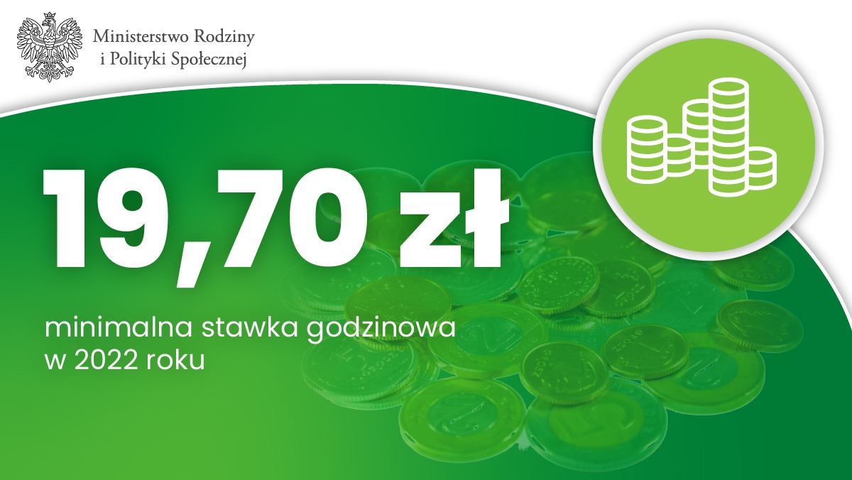 Wysokość minimalnej stawki godzinowej w 2022 roku