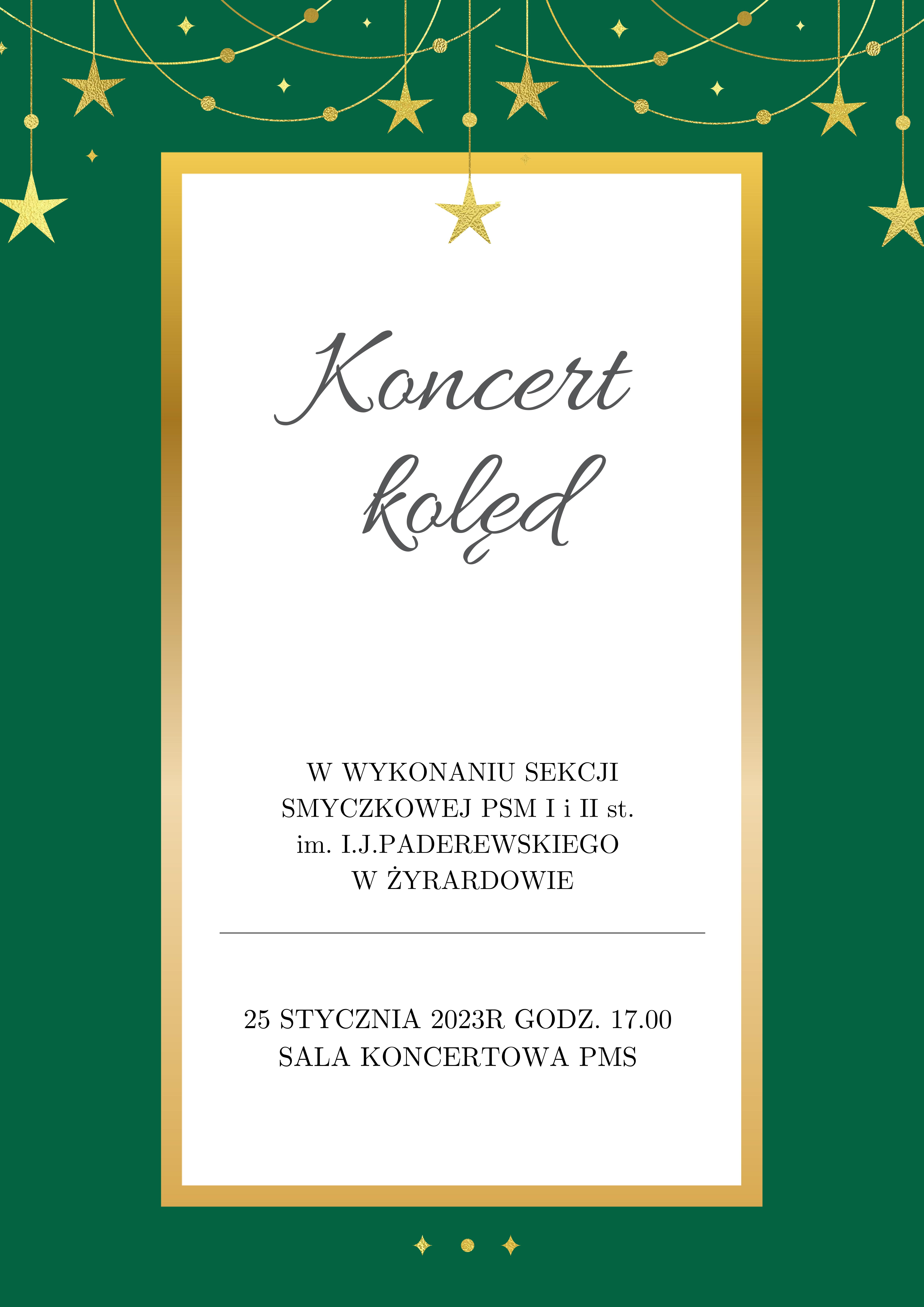 Plakat koncert kolęd