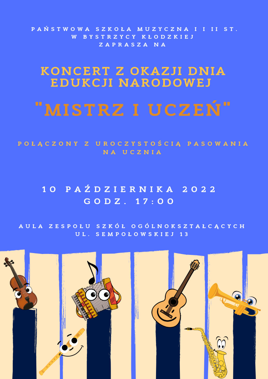 Plakat na koncert Mistrz i Uczeń