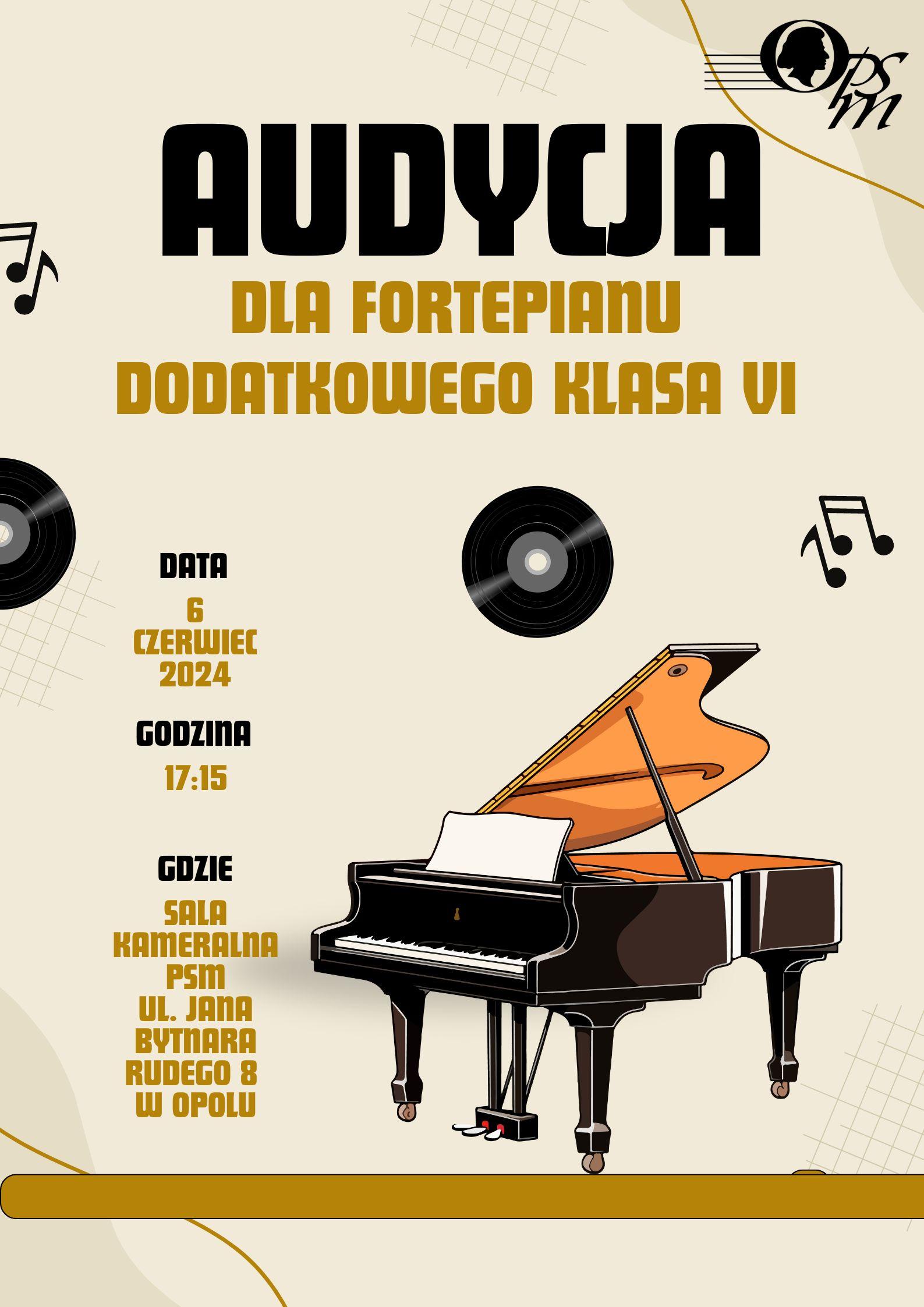 Audycja dla fortepianu dodatkowego