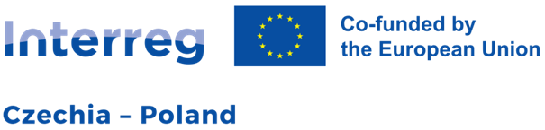 Ilustracja przedstawia znak graficzny programu Przekraczamy granice, finansowanego z Europejskiego Funduszu Rozwoju Regionalnego 