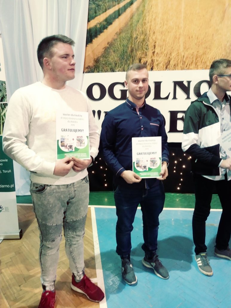 SUKCES UCZNIÓW W KONKURSIE „INDEKS DLA ROLNIKA” 2019