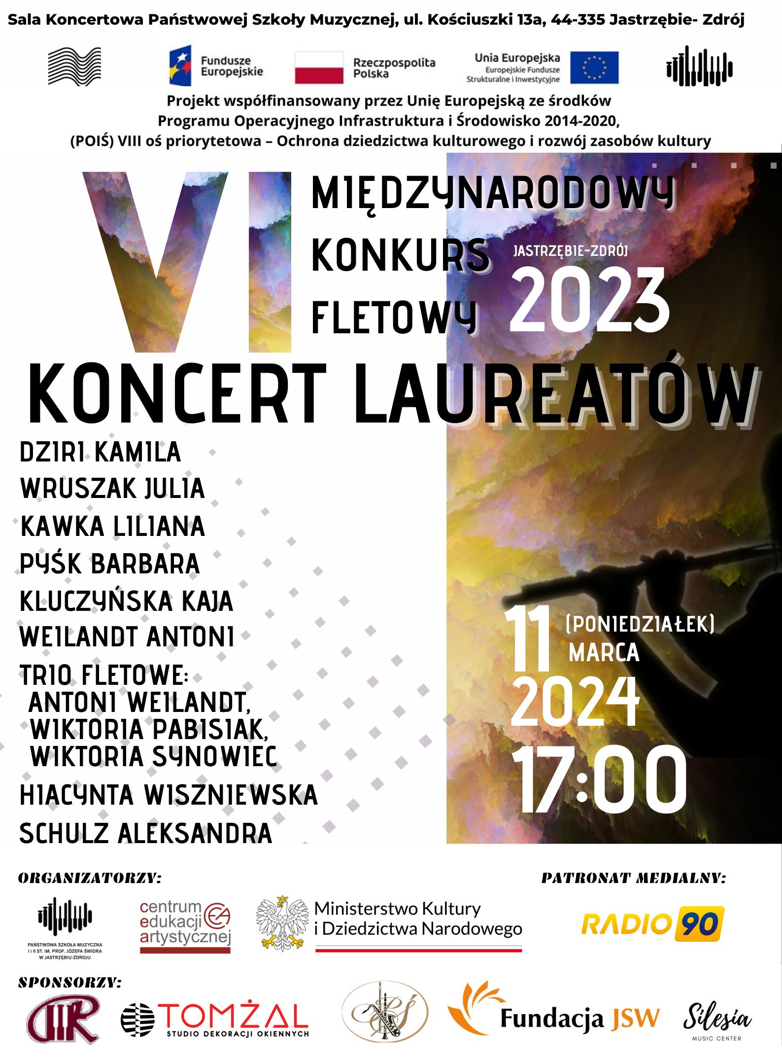 Plakat na Koncert laureatów.