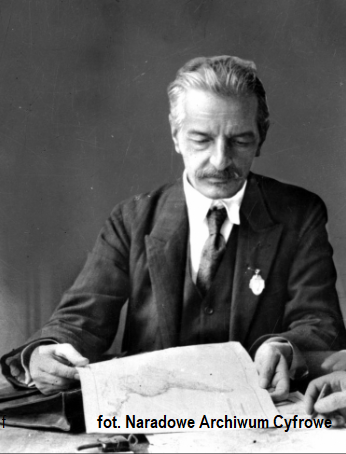 Zdjęcie przedstawia Eugeniusza Romera. Fotografia Narodowego Archiwum Cyfrowego