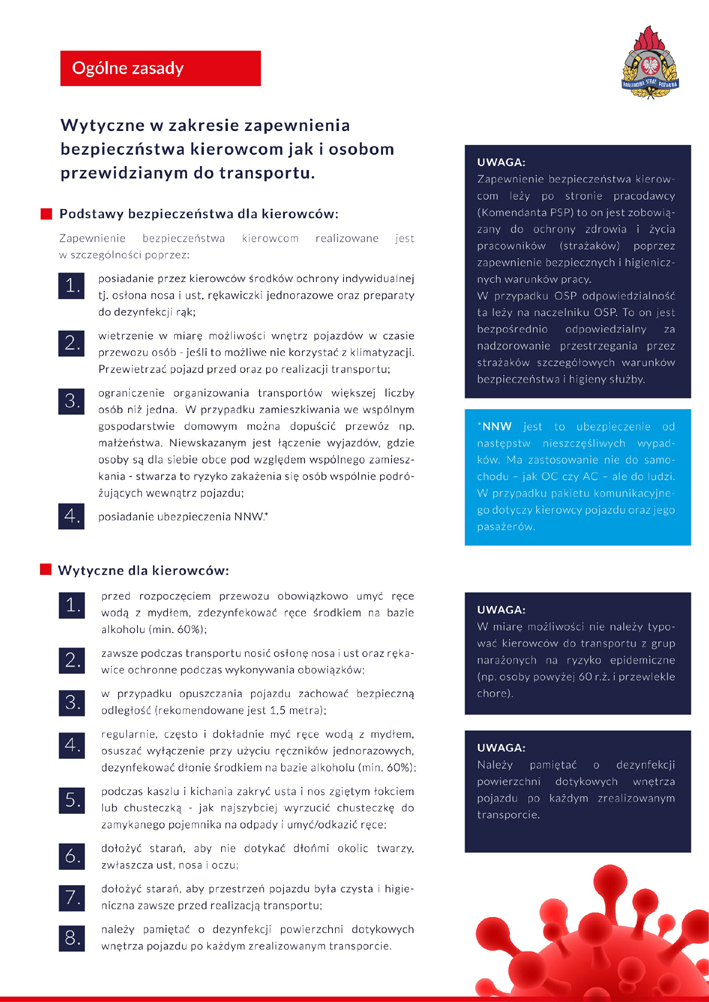 Wytyczne dla psp/osp w zakresie transportu do punktów szczepień strona 5