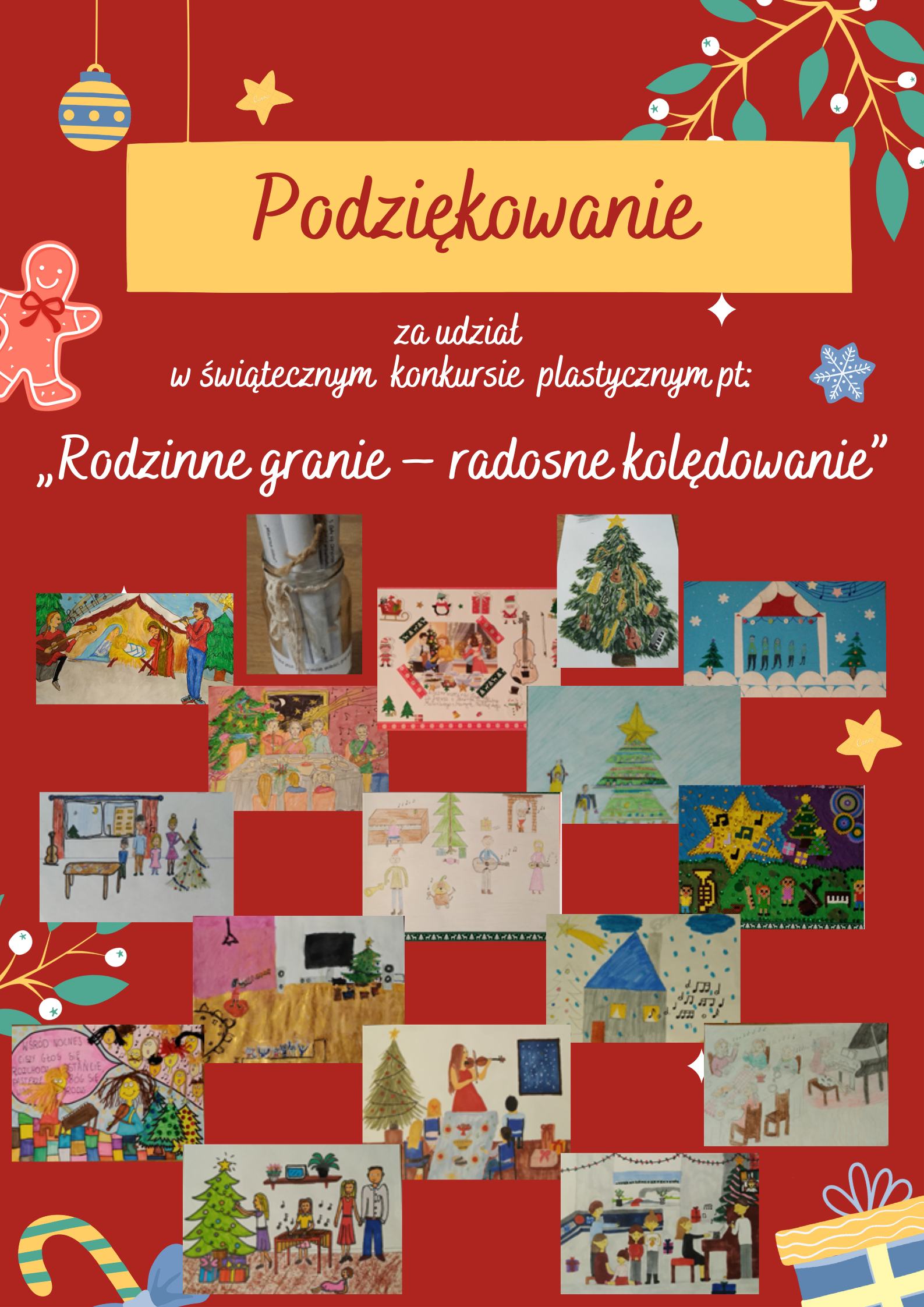 Plakat - Podziękowanie za udział w konkursie plastycznym