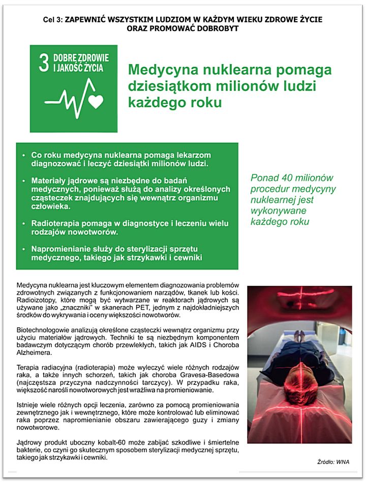 Medycyna nuklearna pomaga dziesiątkom milionów ludzi