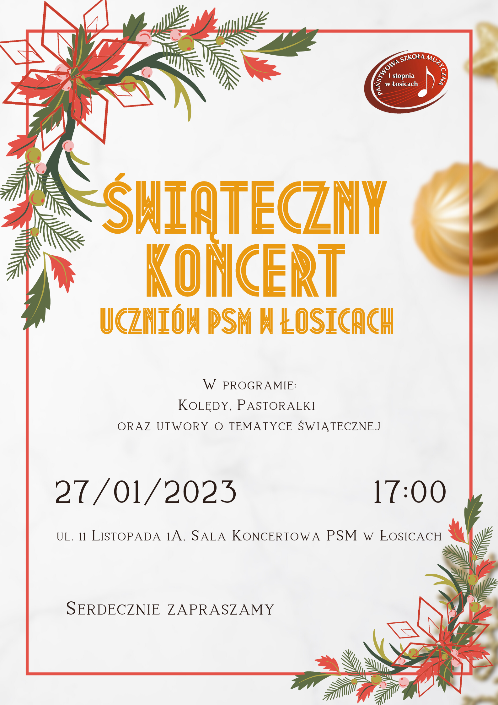 Plakat Koncert Świąteczny