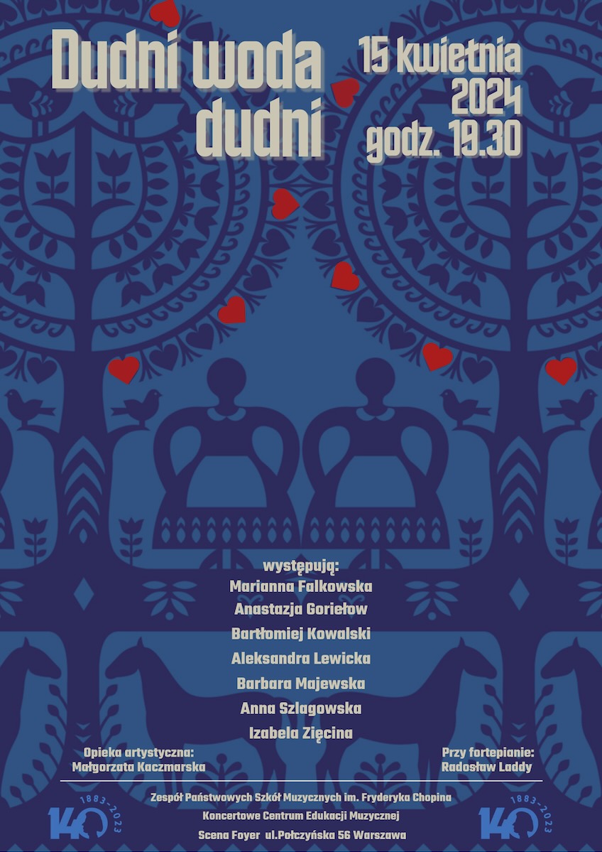 Afisz - 15.04.2024, koncert Sekcji Wokalistyki Estradowej