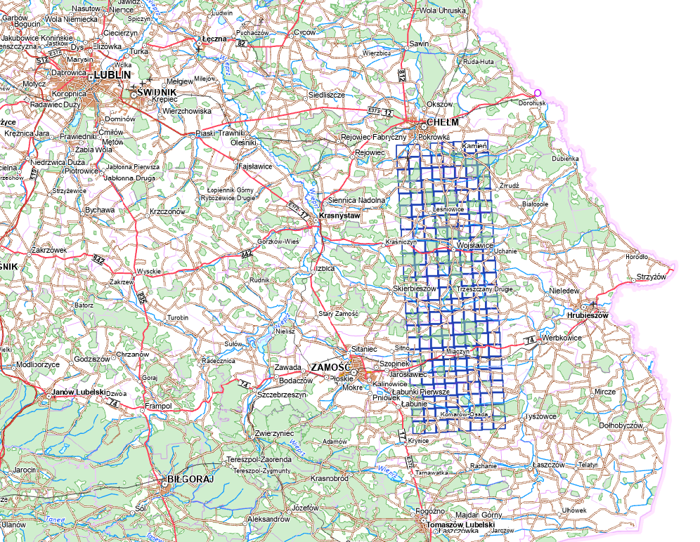 Ilustracja przedstawia zrzut ekranu z zasięgiem nowo przyjętych danych
