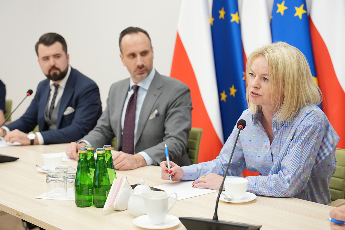 Marzena Skąpska z Departamentu Nieruchomości i Infrastruktury Wsi podczas wypowiedzi (fot. MRiRW)