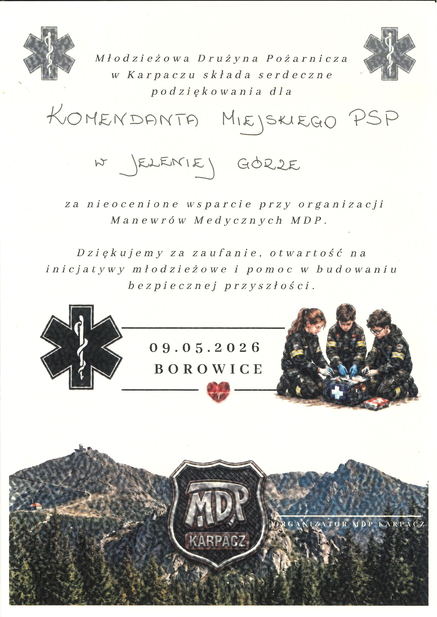 Podziękowania od MDP Karpacz