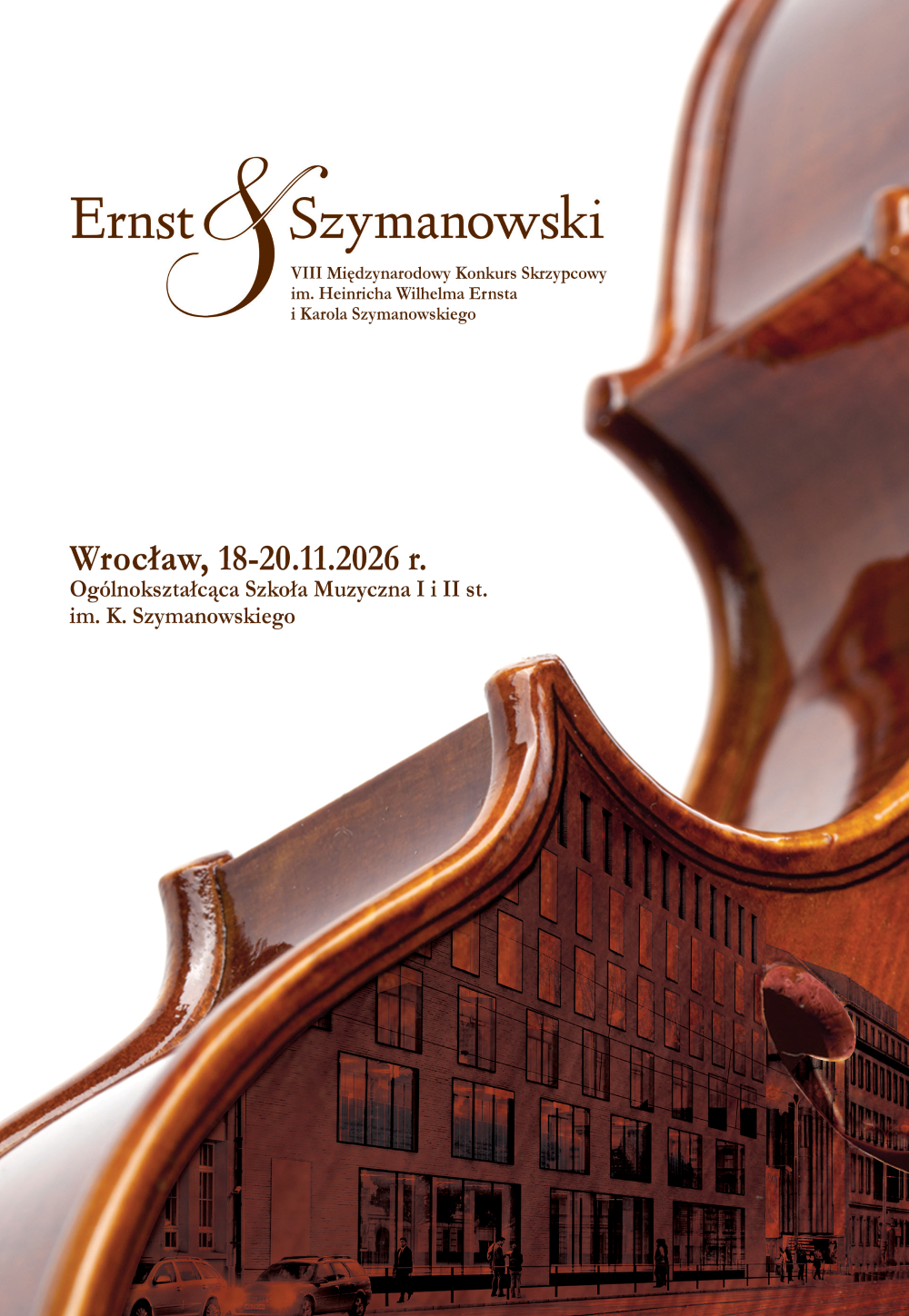 plakat zapowiadający VIII Międzynarodowy Konkurs Ernst & Szymanowski
