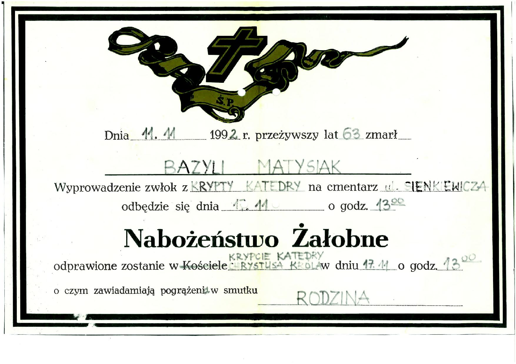 Bazyli Matysiak - klepsydra