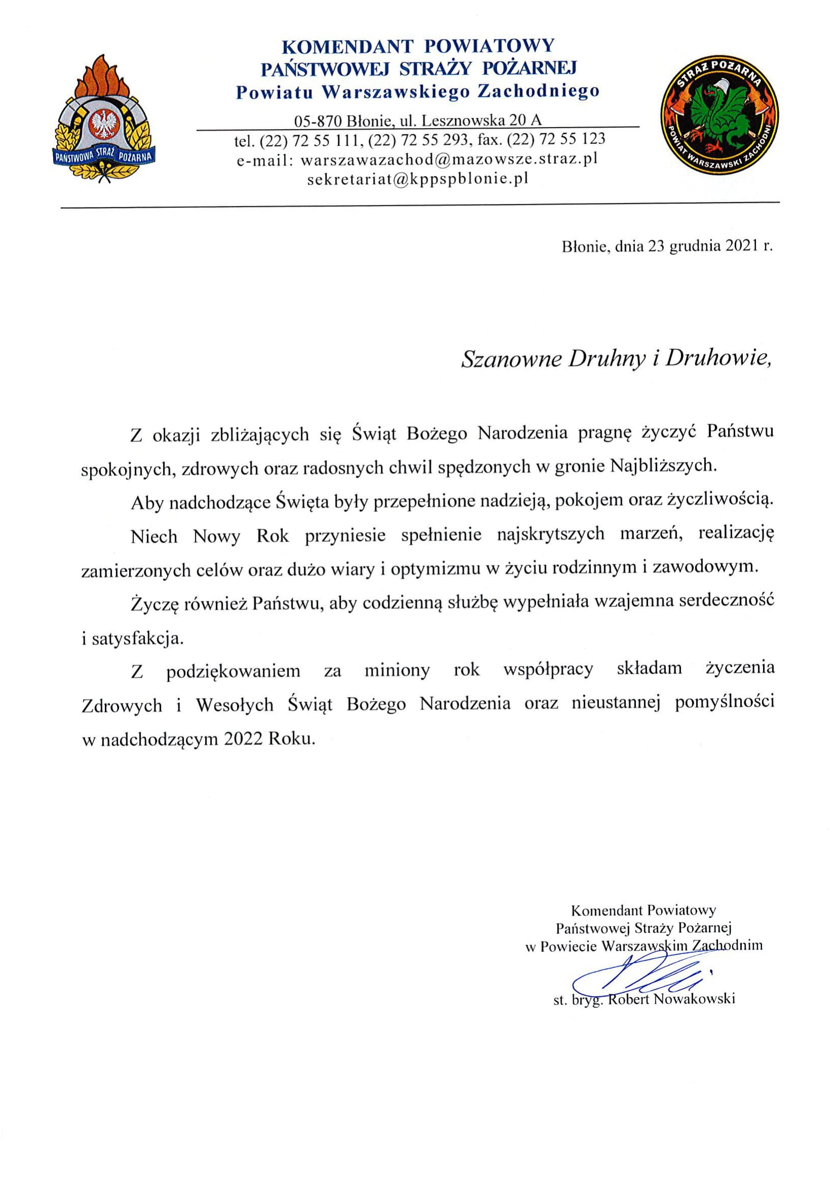 Życzenia świąteczne