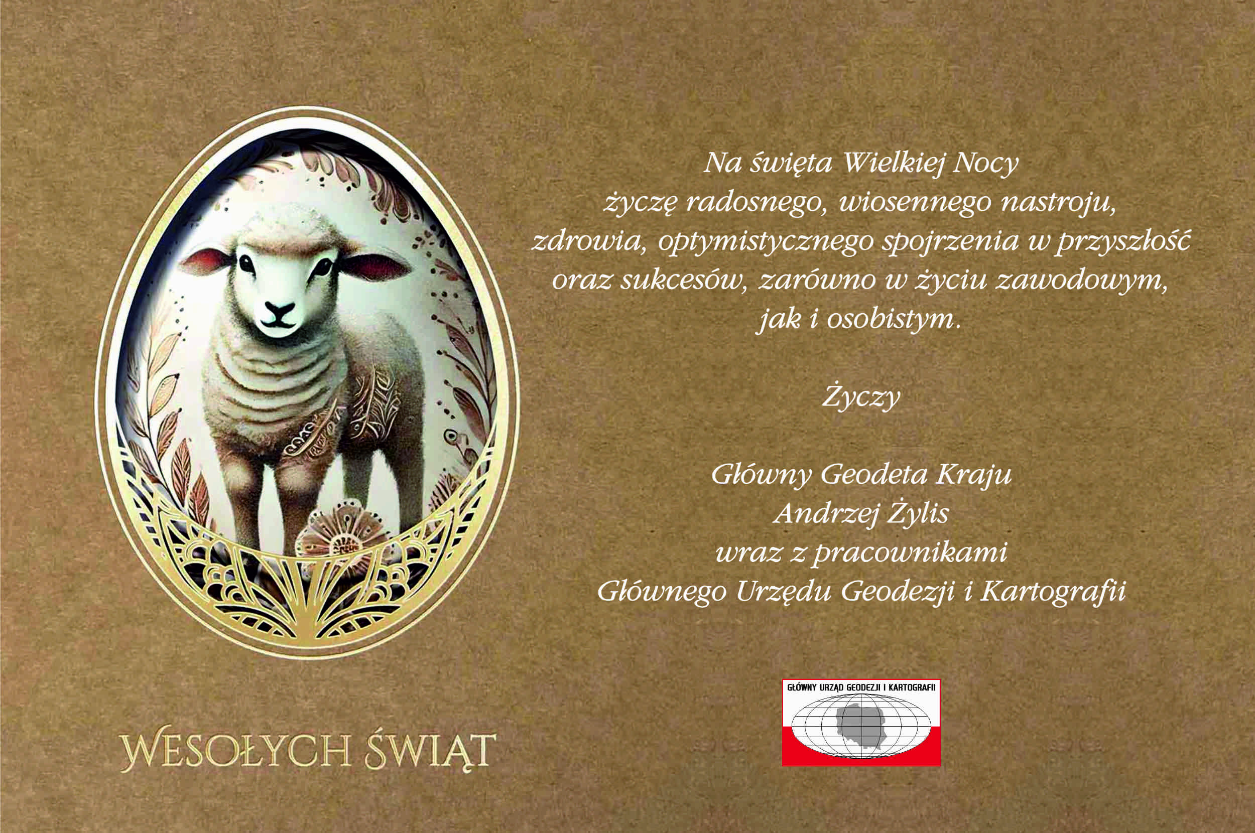 kartka z życzeniami z okazji Wielkanocy