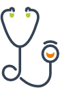 Prywatna opieka medyczna: przedstawia stetoskop – reprezentuje prywatną opiekę medyczną.