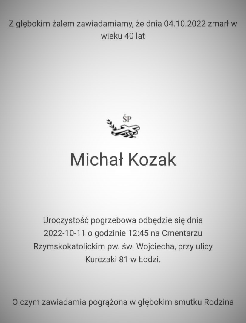 Ostatnie pożegnanie M. Kozak