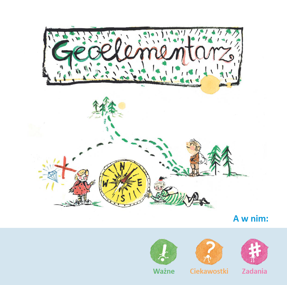 Ilustracja przedstawia okładkę "Geoelementarza"