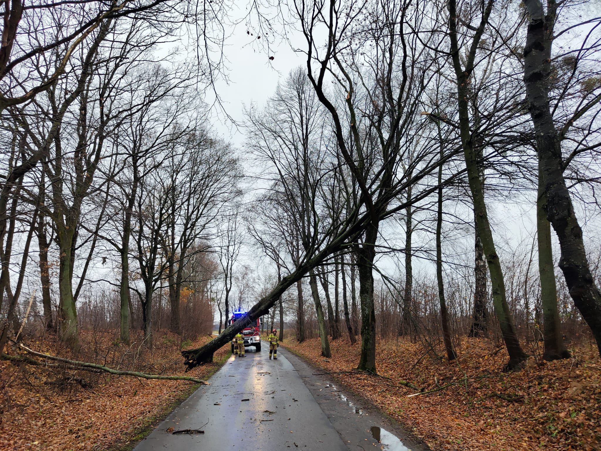 UWAGA – niebezpiecznie na drogach.