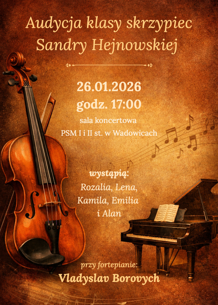 Audycja klasy skrzypiec Sandry Hejnowskiej 26.01.2026