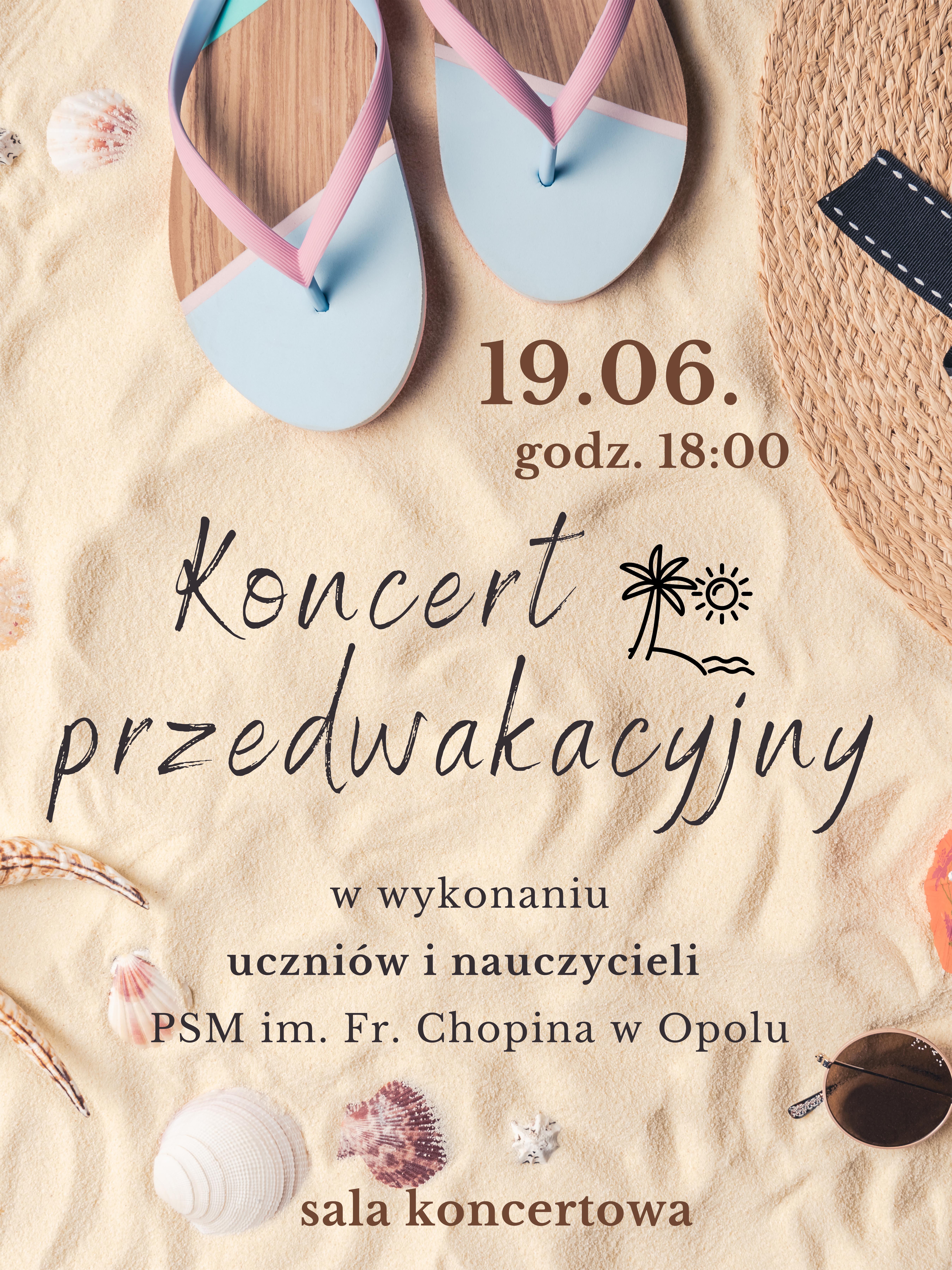 Plakat koncertu przedwakacyjnego