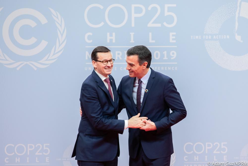 Przytwitanie premiera na COP25.