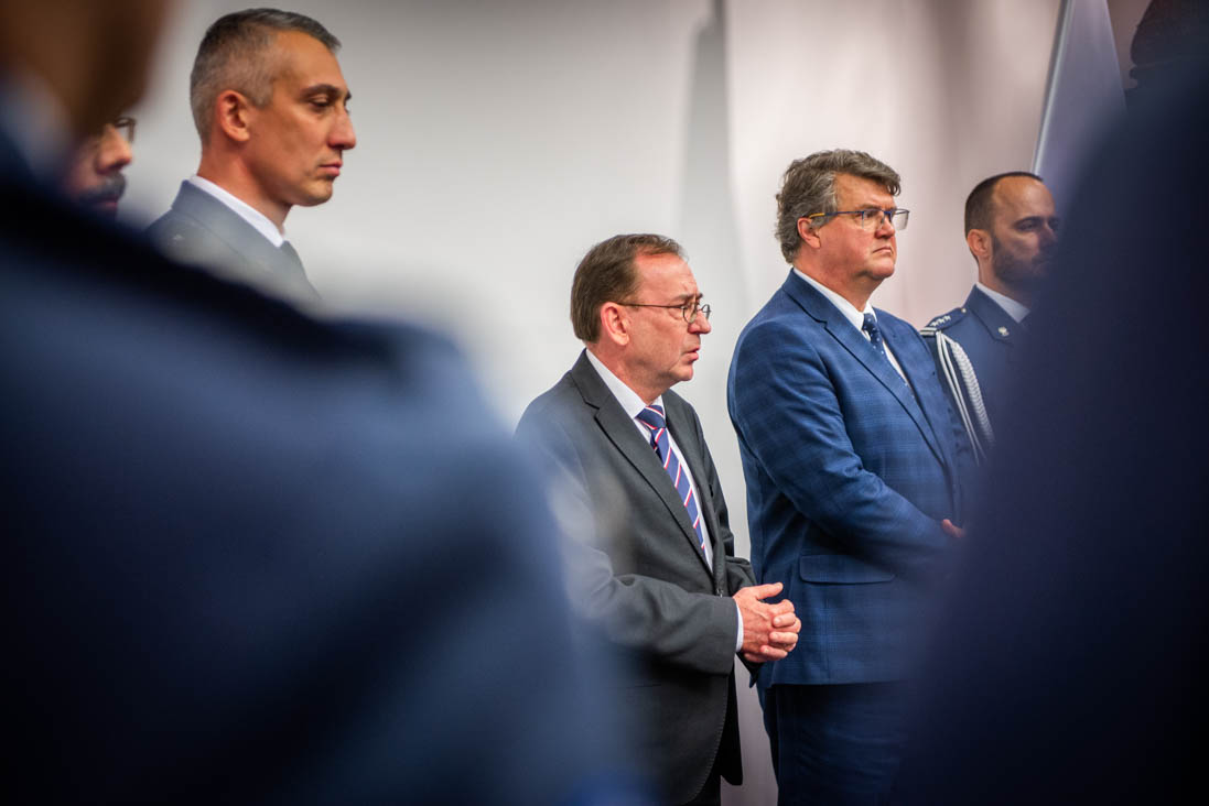 Minister Mariusz Kamiński podczas uroczystości powołania