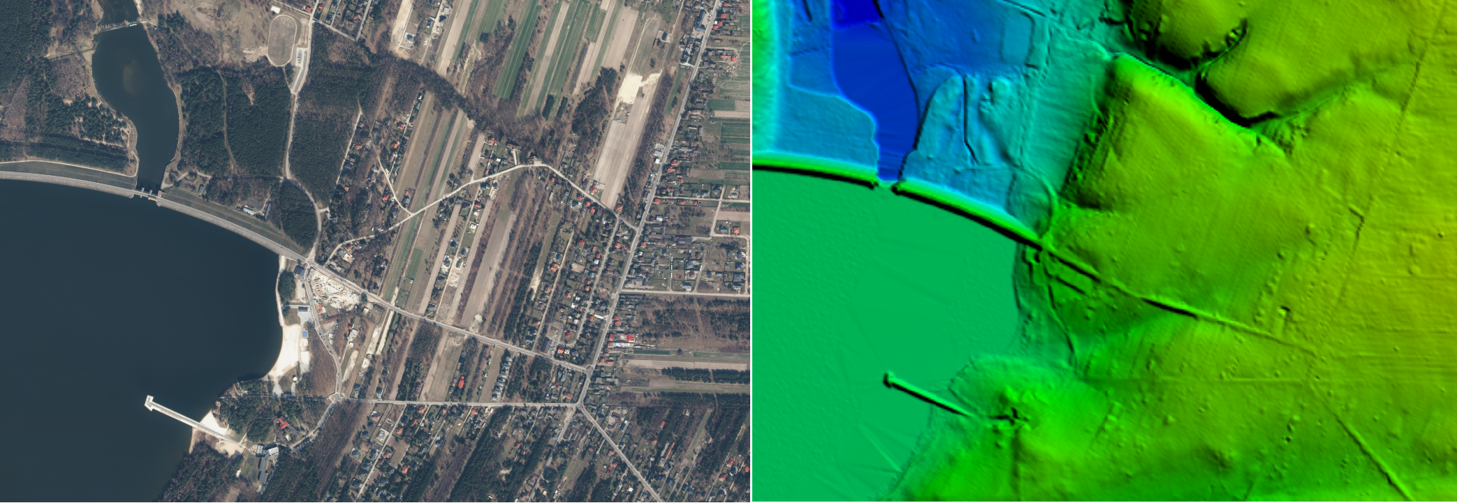 Ilustracja przedstawia dane fotogrametryczne wykonane na zlecenie ARiMR.