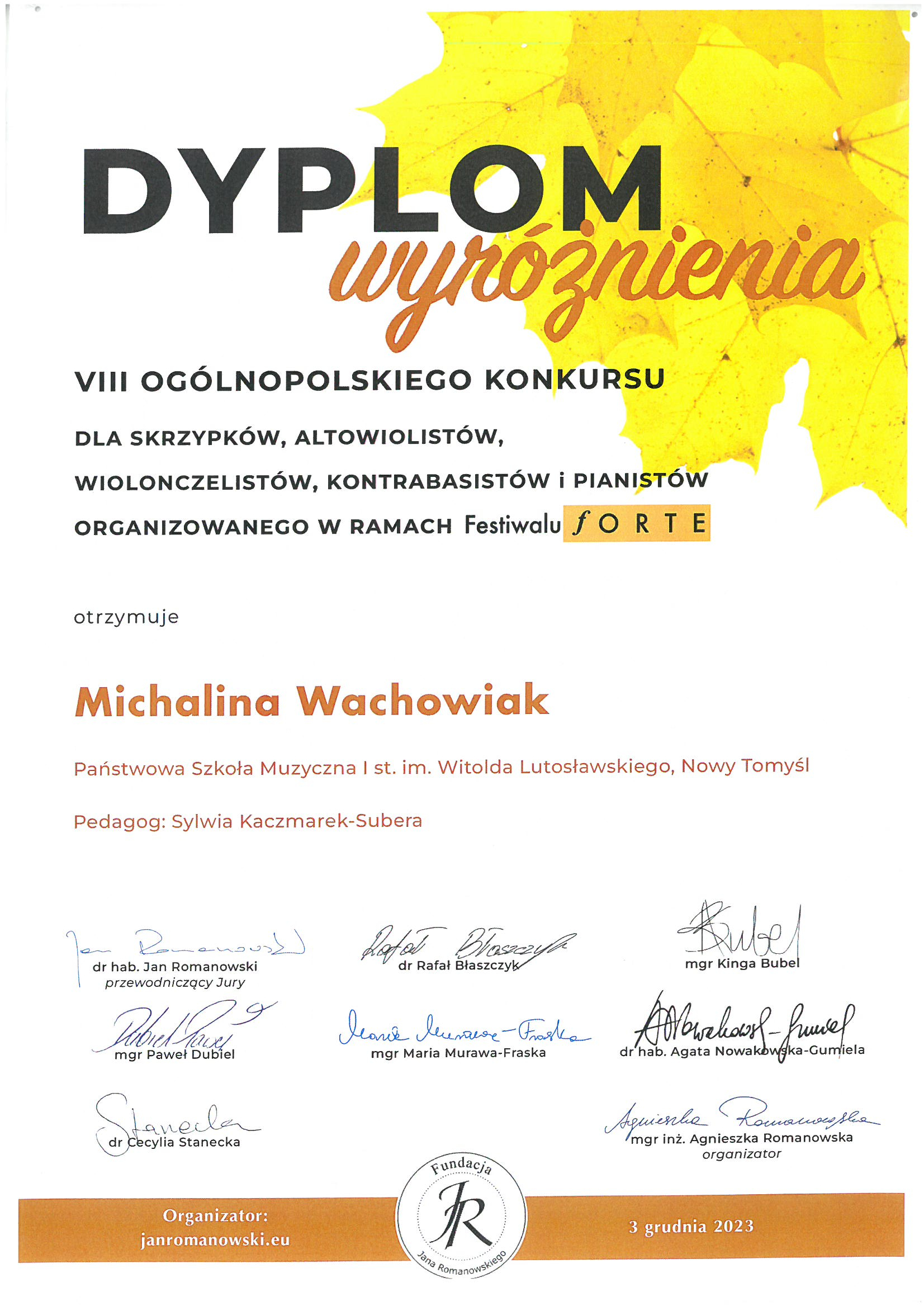 Dyplom - Michalina Wachowiak