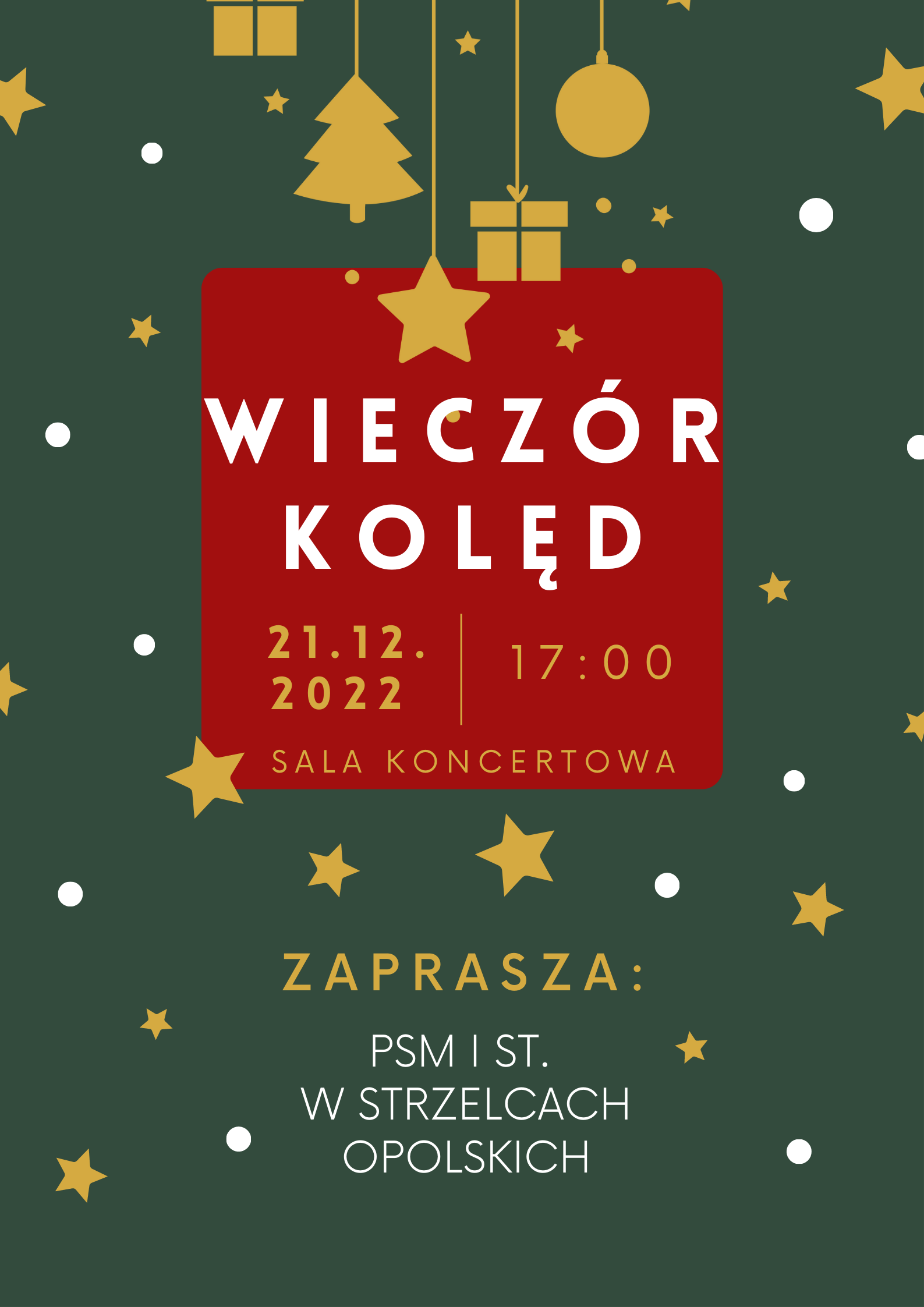 Plakat wieczór kolęd