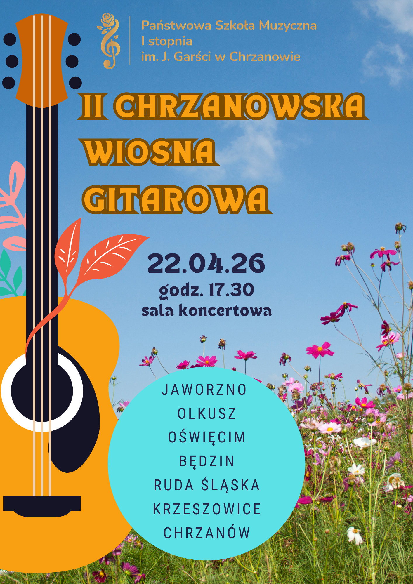 Afisz Chrzanowska Wiosna Gitarowa