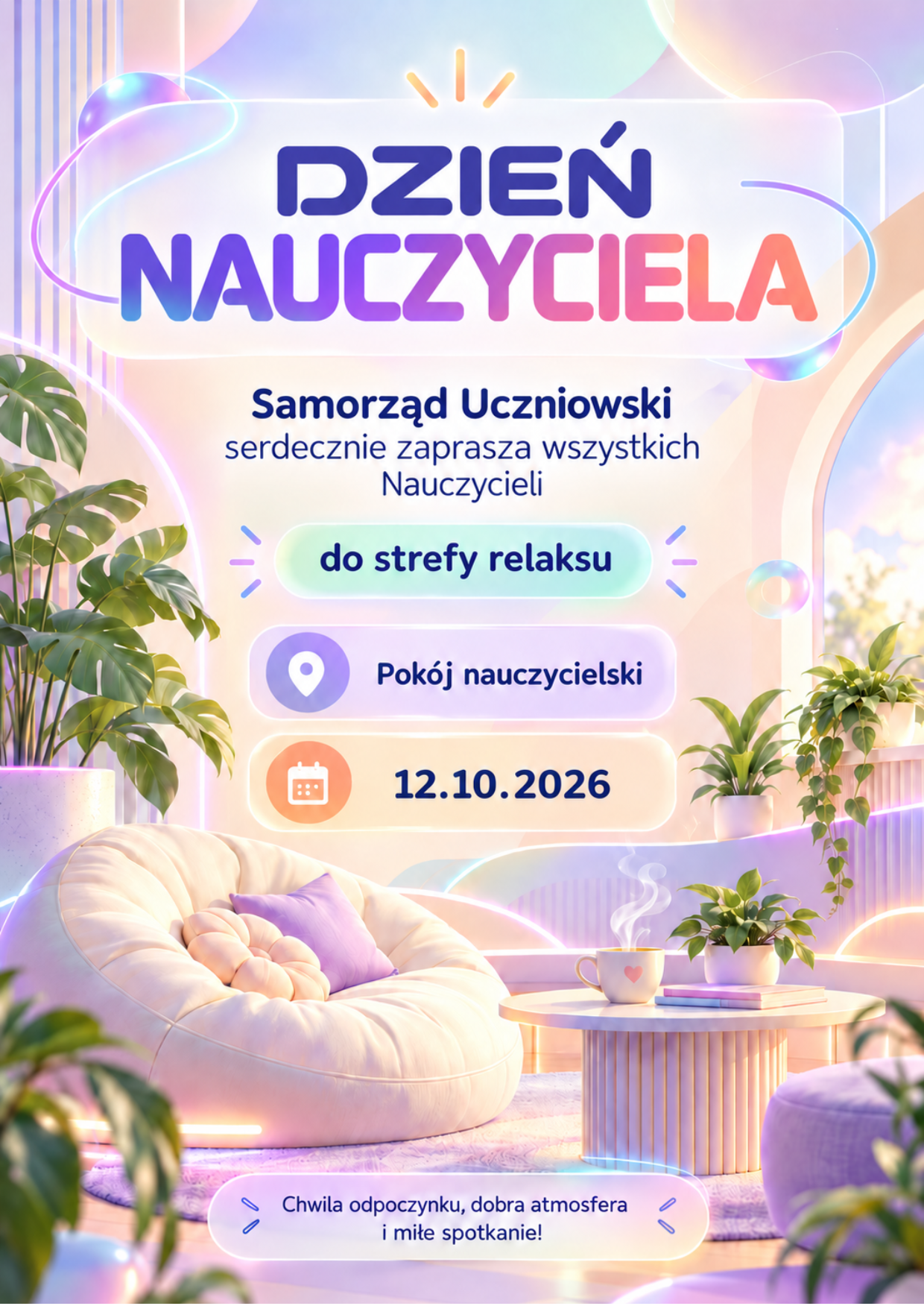 |djęcie przedstawia zaproszenia dla nauczycieli