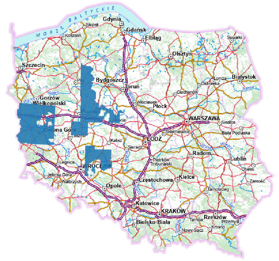 Ilustracja przedstawia zrzut ekranu z zasięgiem nowo przyjętych danych.