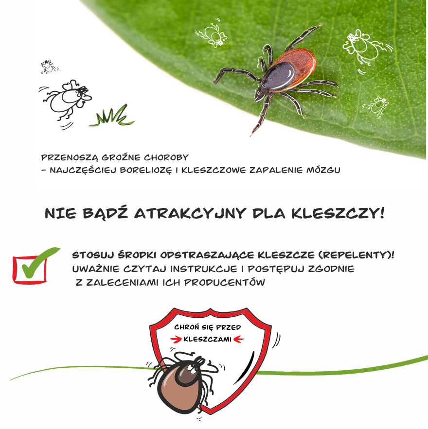 Kampania edukacyjna „Nie bądź atrakcyjny dla kleszczy” 