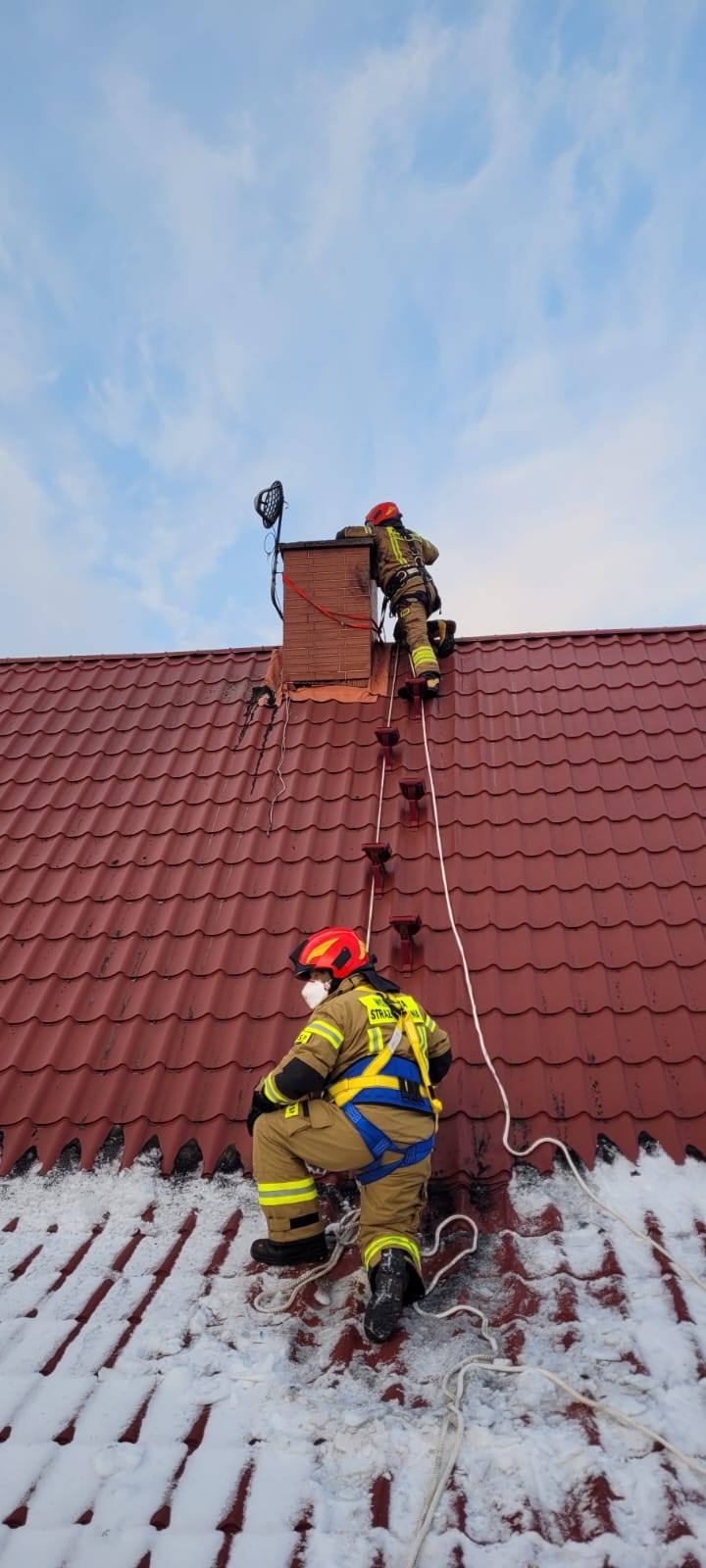 Zima aktualna – strażacy w działaniach
