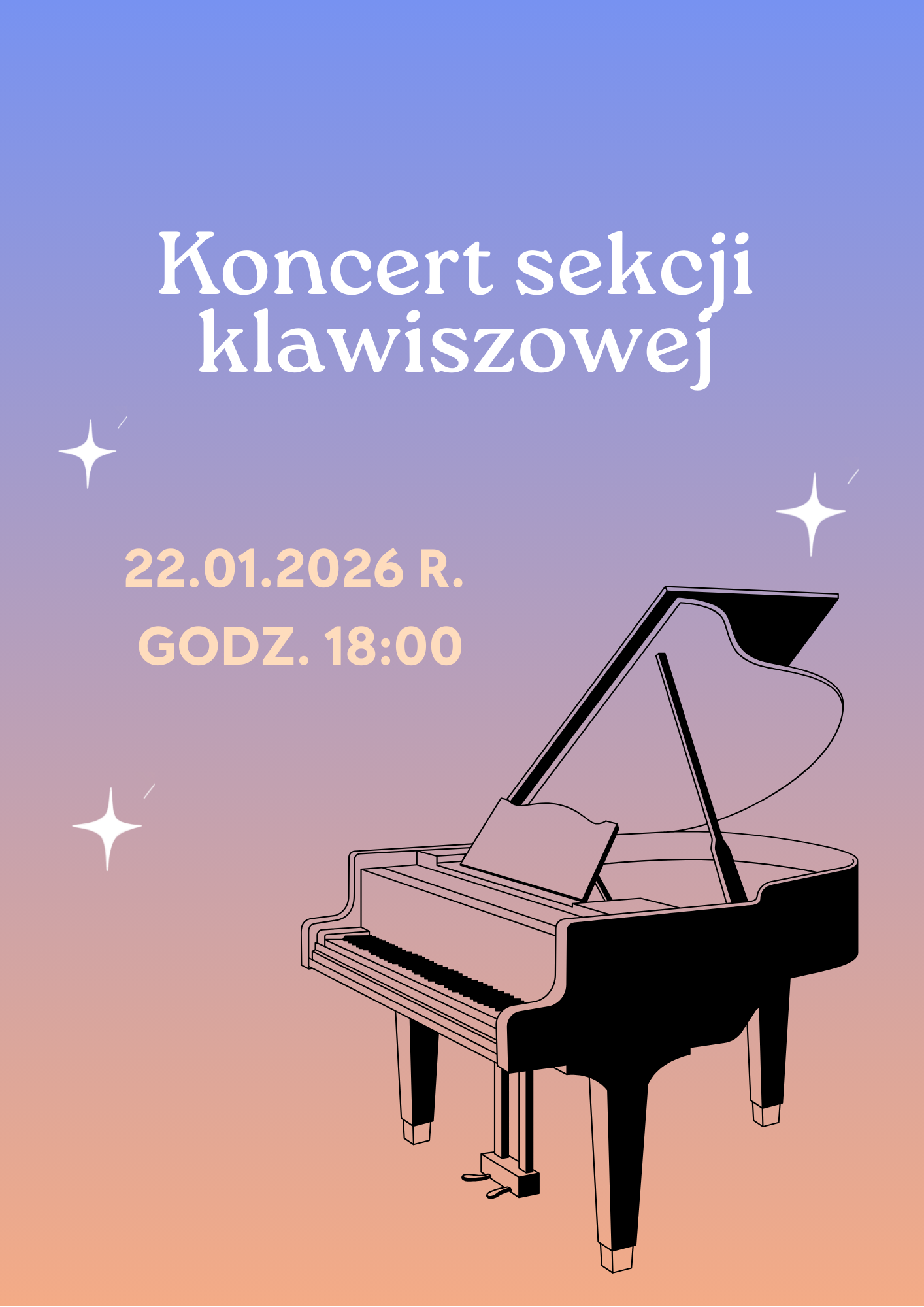 koncert uczniów sekcji klawiszowej