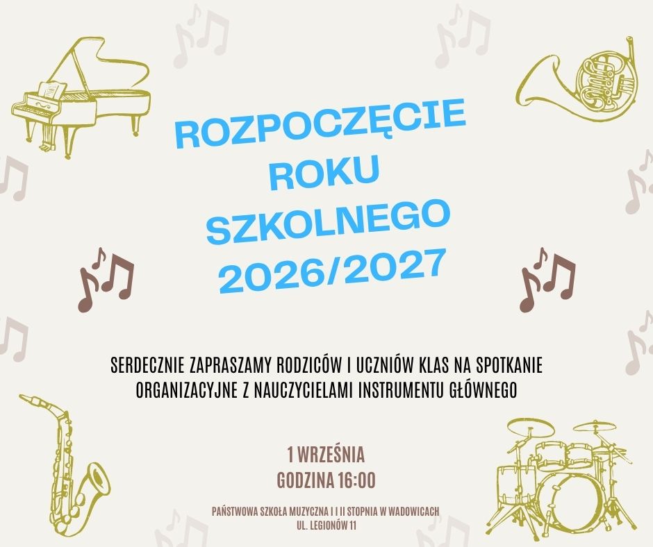 Rozpoczęcie roku szkolnego 2026-2027