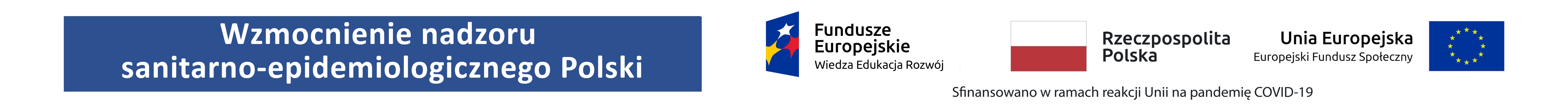 Powiatowa Stacja Sanitarno-Epidemiologiczna w Mławie wraz z Głównym Inspektoratem Sanitarnym uczestniczy w projekcie pt. „Wzmocnienie nadzoru sanitarno-epidemiologicznego Polski”, realizowanego w ramach działania 7.1 Oś priorytetowa VII Wsparcie REACT-EU dla obszaru zdrowia Programu Operacyjnego Wiedza Edukacja Rozwój 2014 – 2020.