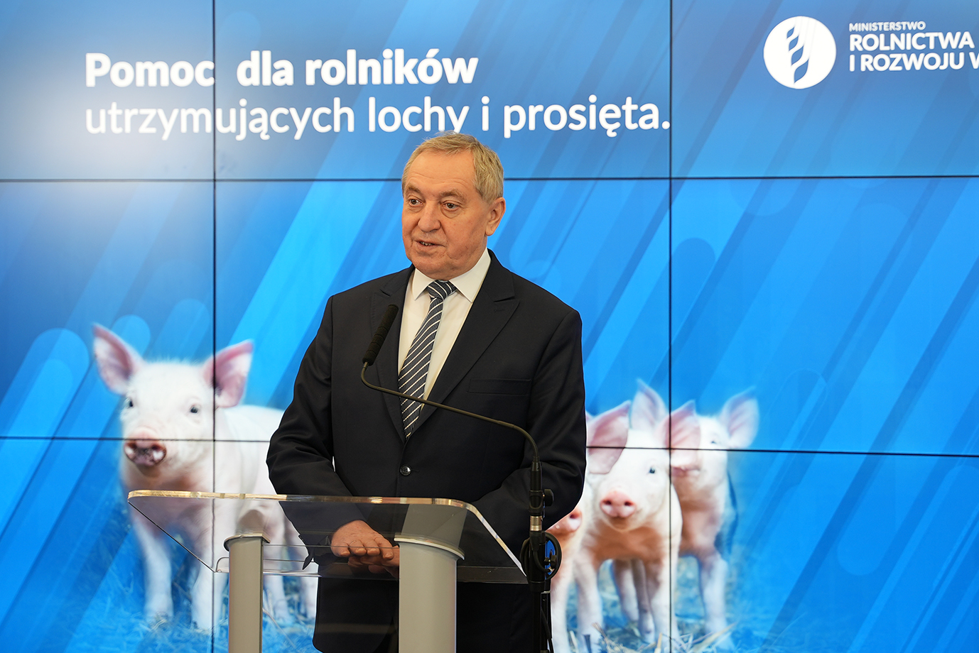 Wicepremier H. Kowalczyk podczas wystąpienia na konferencji (fot. MRiRW)