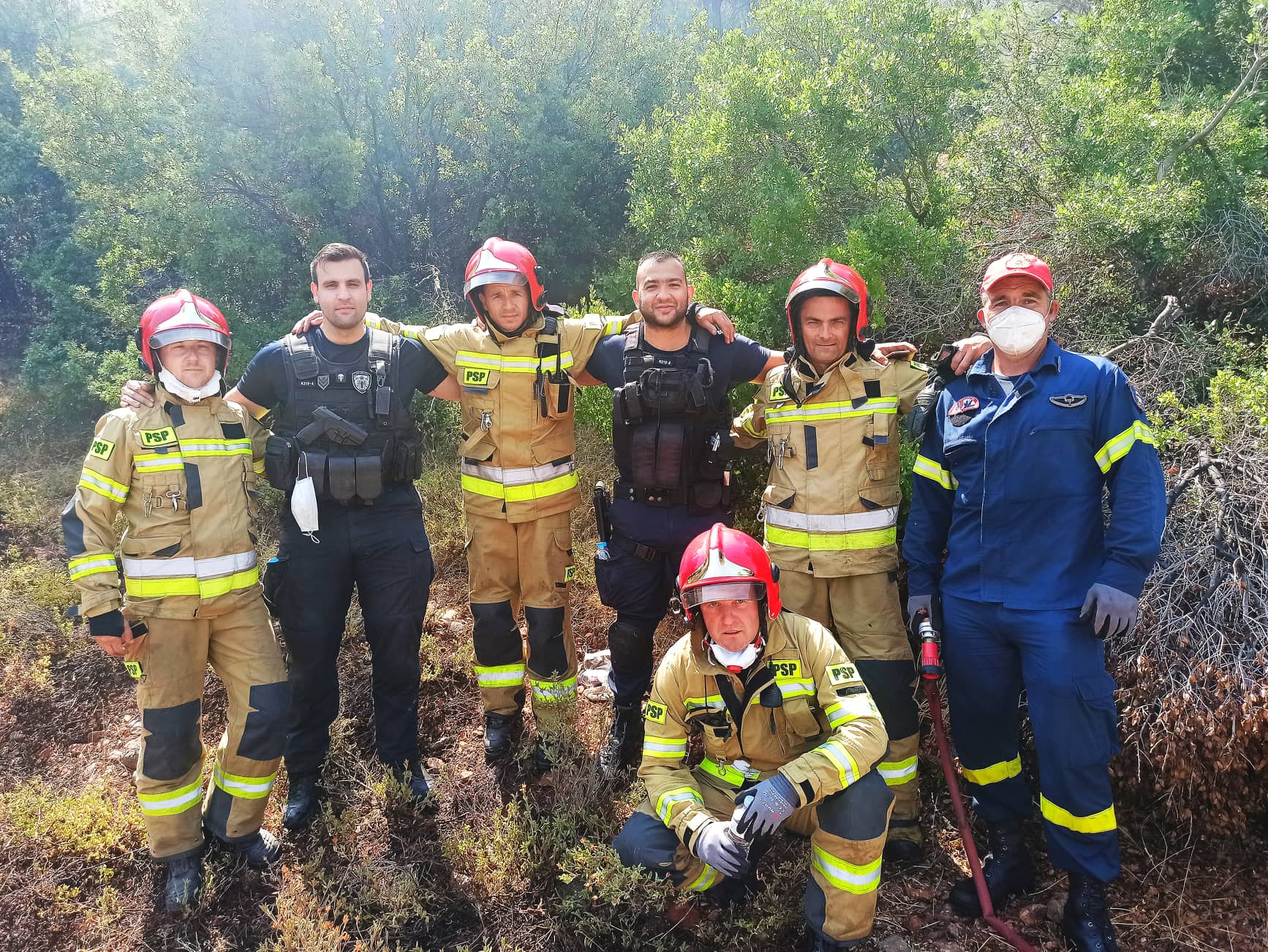 strażacy z Polski i Grecji - razem