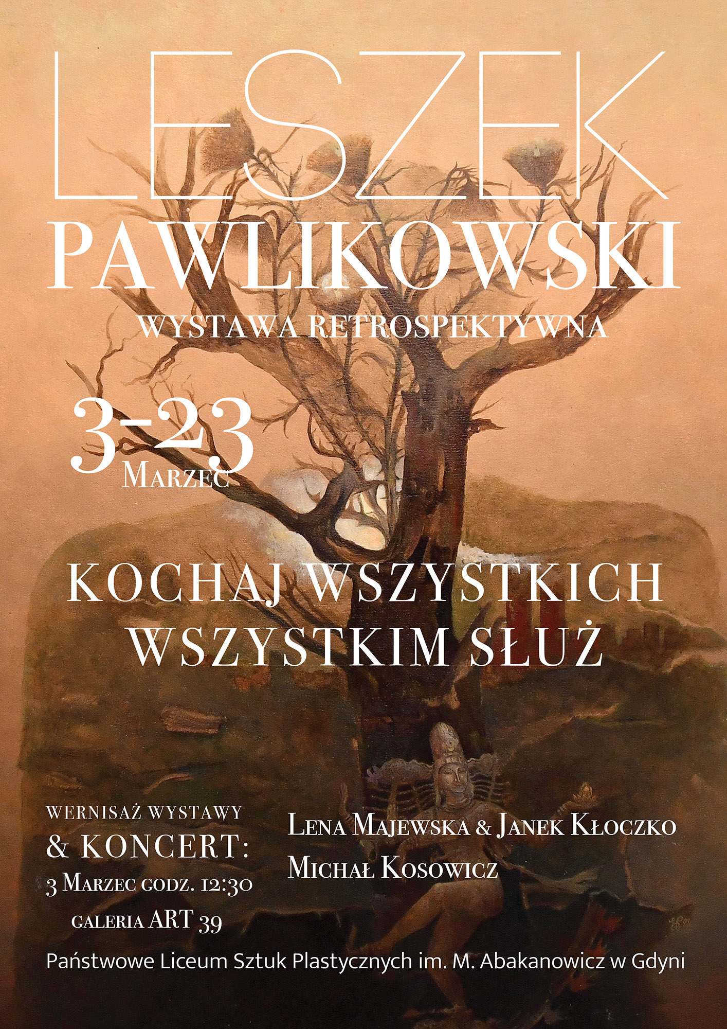 Plakat do wystawy prac Leszka Pawlikowskiego