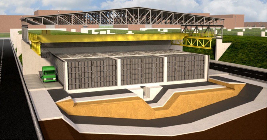 Przekrój modułu do składowania