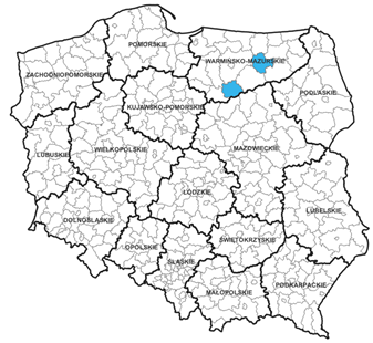 Ilustracja przedstawia powiaty, dla których podpisane zostały umowy na aktualizację zbiorów danych BDOT10k.