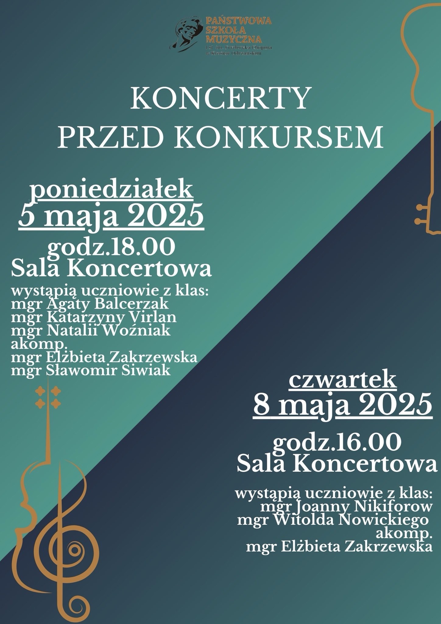 plakat koncert przed konkursem 2025