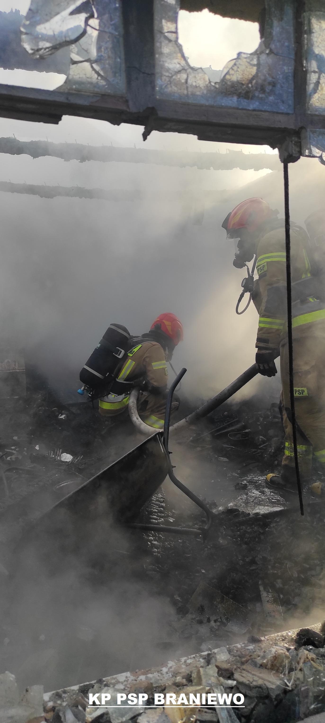 Poranny pożar altany – Braniewo 