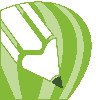 Logo programu Corel Draw, na którym widoczny jest biały ołówek na zielonym balonie sterowym. Balon ma namalowane jasnozielone paski.